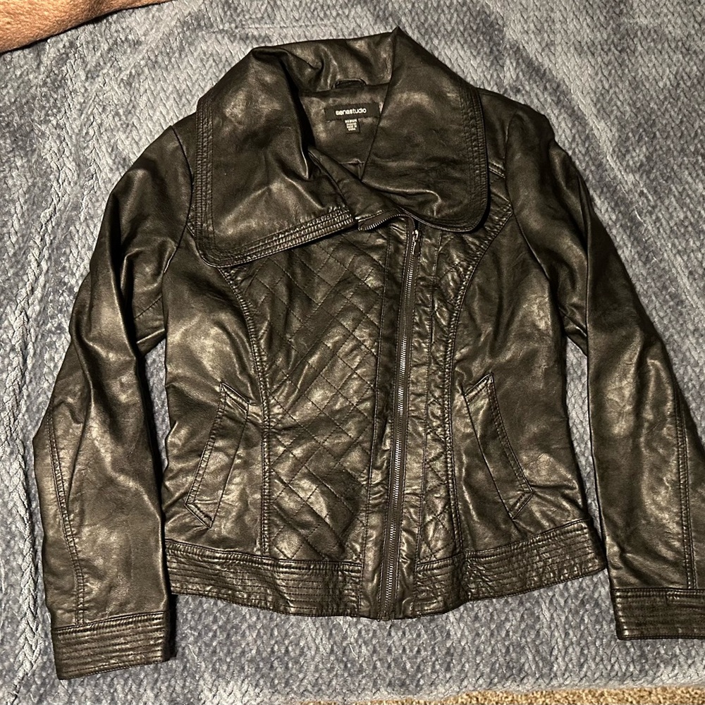 Blk Leather jacket